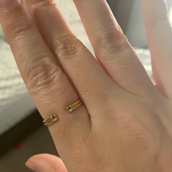 Dainty Gold Cuff Rings - Picture 2 of 4